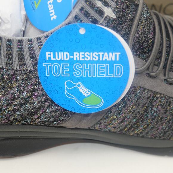 NEW Nurse Mates Align Torri Gray Shimmer Women's Sneakers Shoes Size 9.5 - Picture 6 of 13